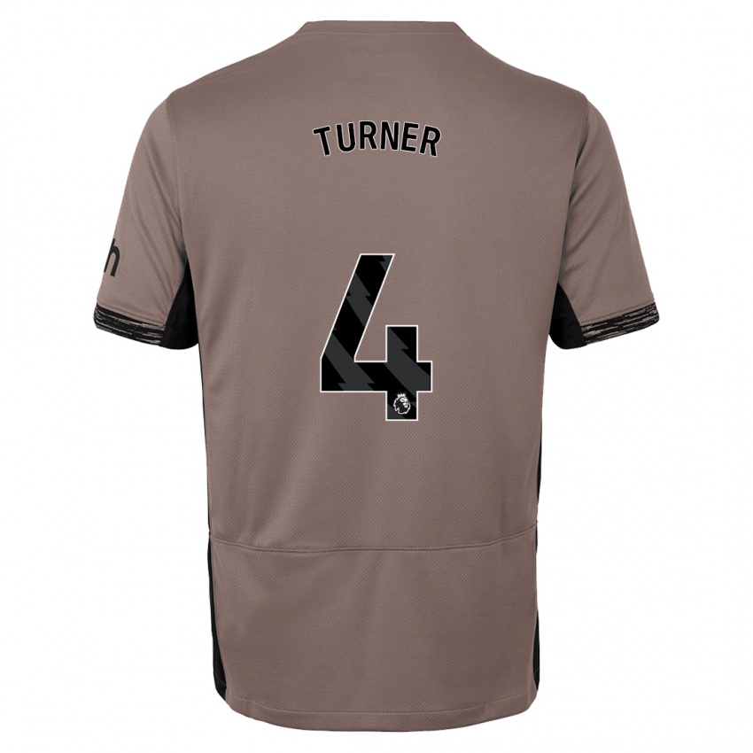 Niño Camiseta Amy Turner #4 Beige Obscuro Equipación Tercera 2023/24 La Camisa