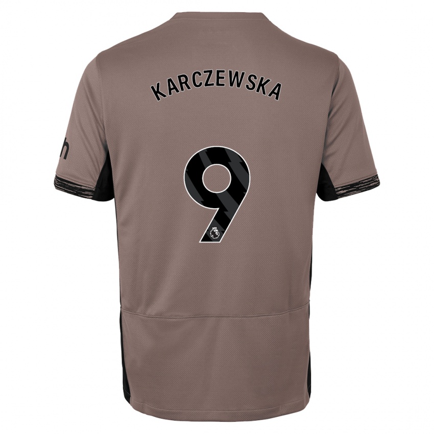 Niño Camiseta Nikola Karczewska #9 Beige Obscuro Equipación Tercera 2023/24 La Camisa