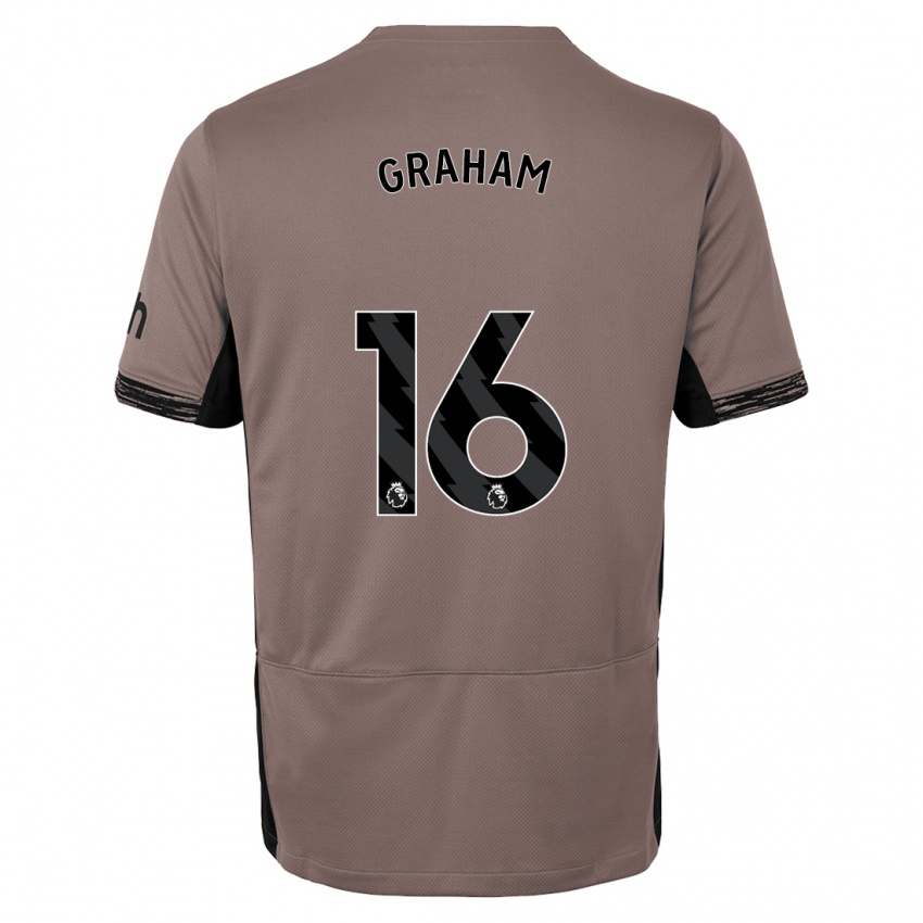 Niño Camiseta Kit Graham #16 Beige Obscuro Equipación Tercera 2023/24 La Camisa