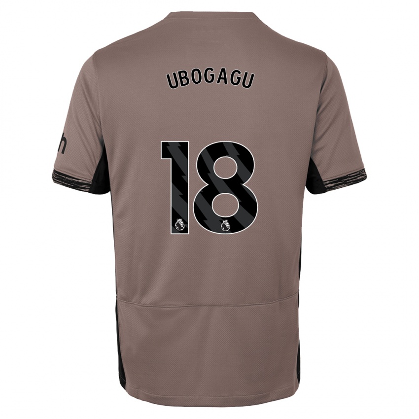 Niño Camiseta Chioma Ubogagu #18 Beige Obscuro Equipación Tercera 2023/24 La Camisa