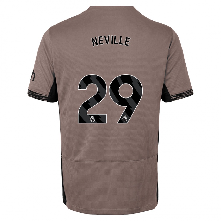 Niño Camiseta Ashleigh Neville #29 Beige Obscuro Equipación Tercera 2023/24 La Camisa