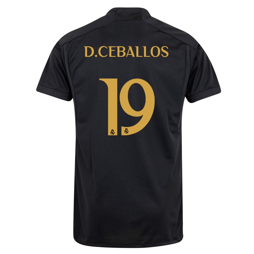 Niño Camiseta Dani Ceballos #19 Negro Equipación Tercera 2023/24 La Camisa