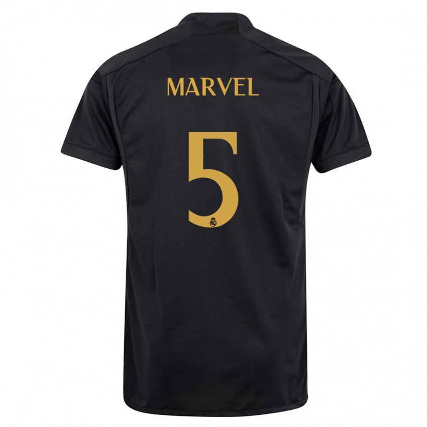 Niño Camiseta Marvel #5 Negro Equipación Tercera 2023/24 La Camisa
