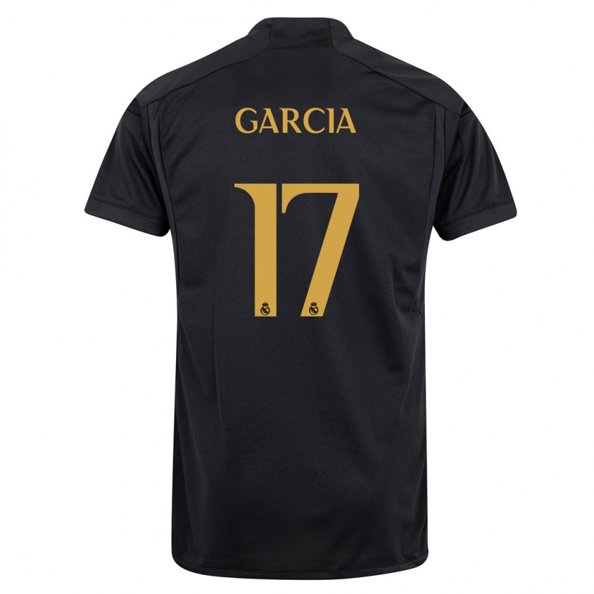Niño Camiseta Gonzalo Garcia #17 Negro Equipación Tercera 2023/24 La Camisa