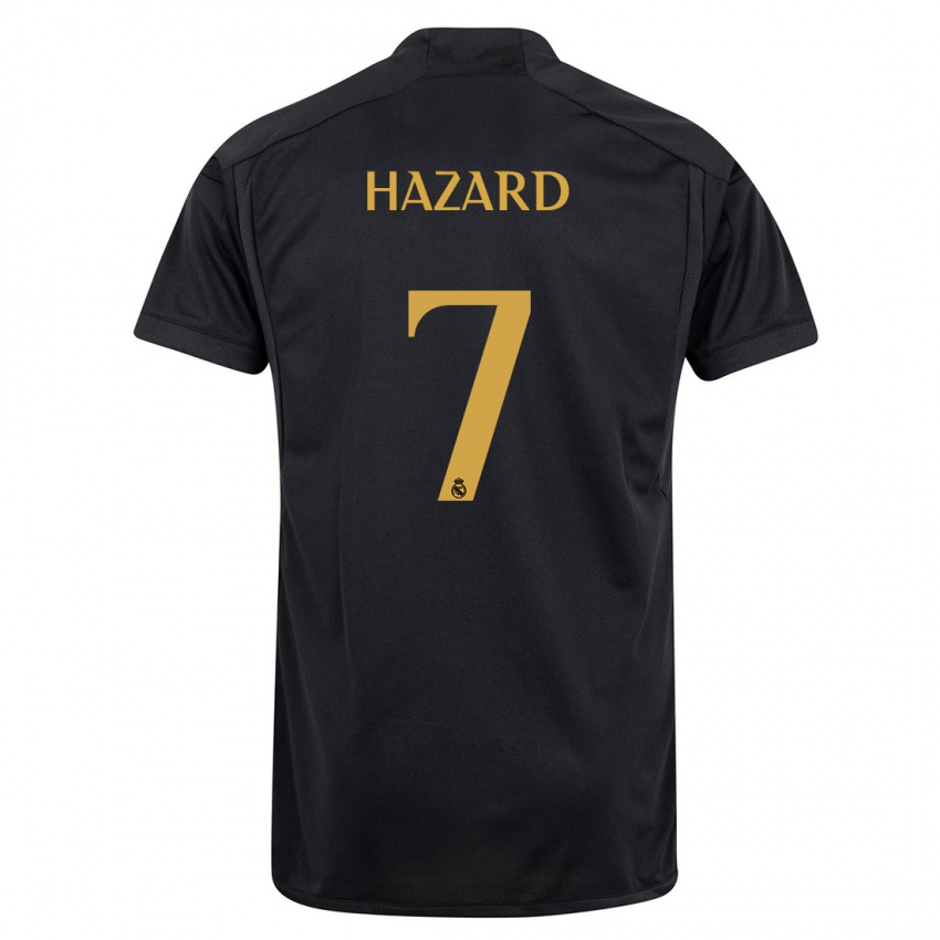 Niño Camiseta Eden Hazard #7 Negro Equipación Tercera 2023/24 La Camisa