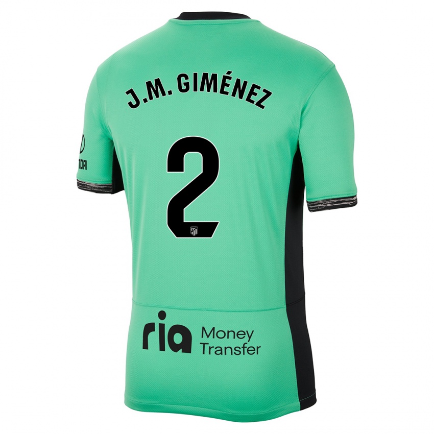 Niño Camiseta Jose Maria Gimenez #2 Primavera Verde Equipación Tercera 2023/24 La Camisa