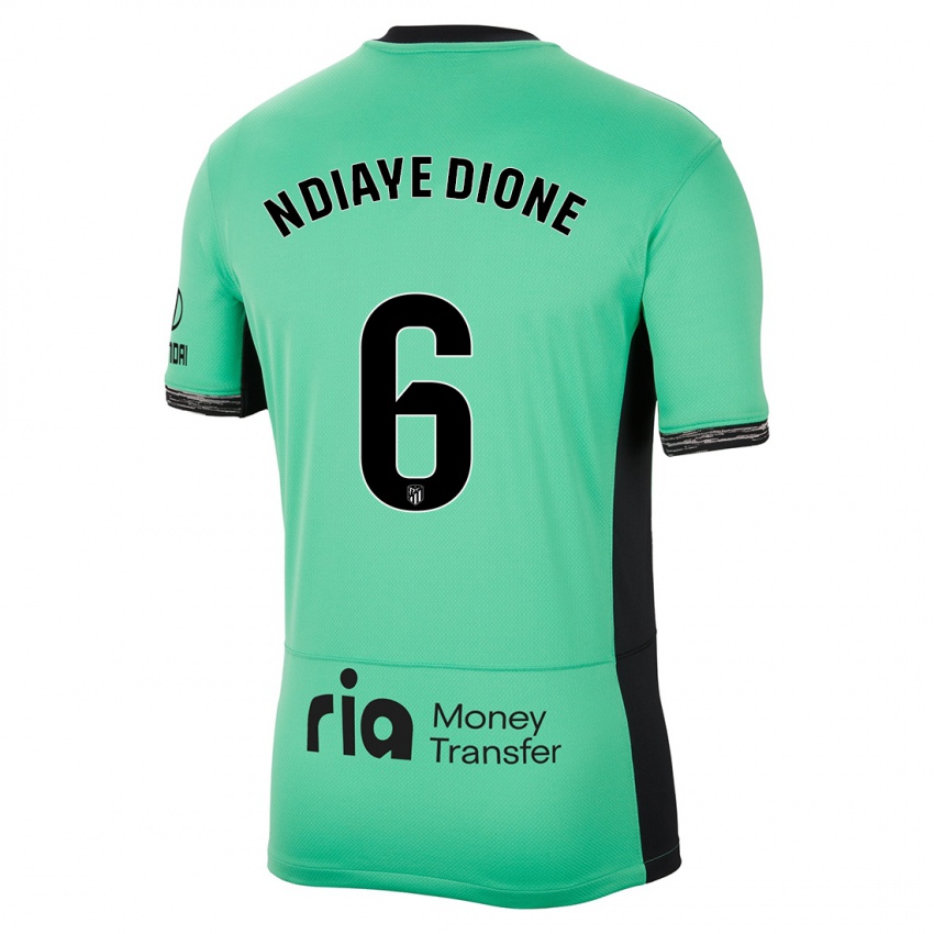 Niño Camiseta Assane Ndiaye Dione #6 Primavera Verde Equipación Tercera 2023/24 La Camisa