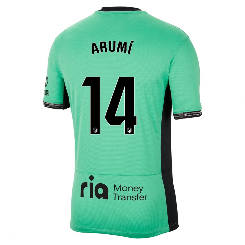 Niño Camiseta Joel Arumí #14 Primavera Verde Equipación Tercera 2023/24 La Camisa