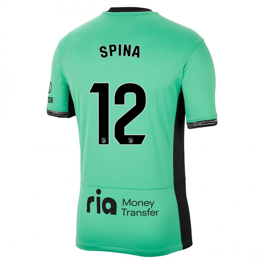Niño Camiseta Gerónimo Spina #12 Primavera Verde Equipación Tercera 2023/24 La Camisa