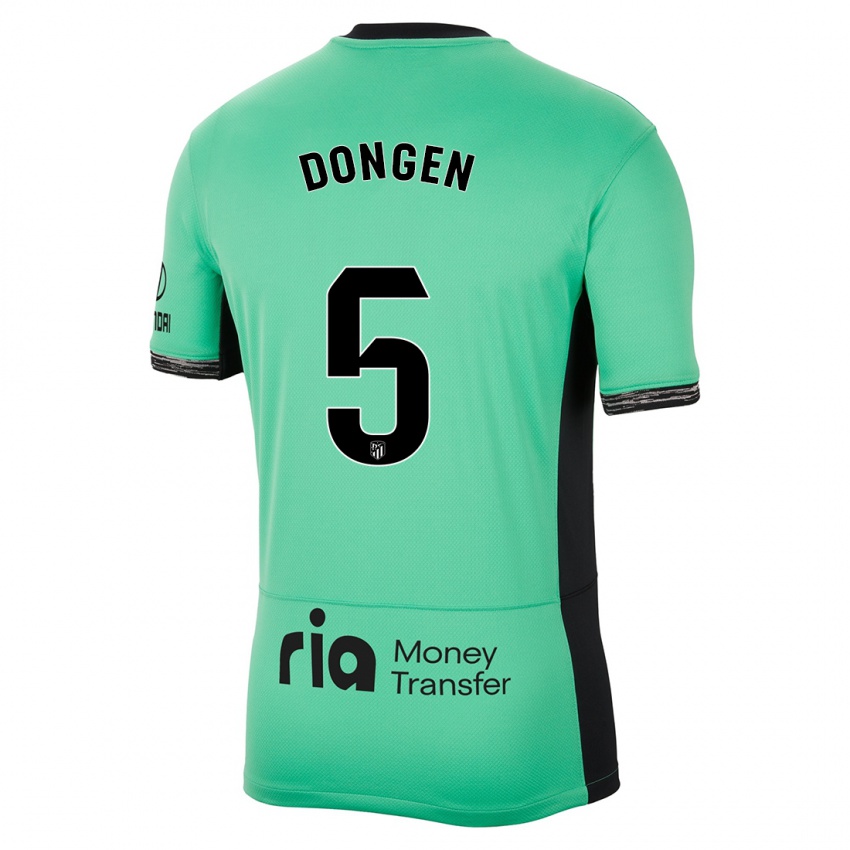 Niño Camiseta Merel Van Dongen #5 Primavera Verde Equipación Tercera 2023/24 La Camisa