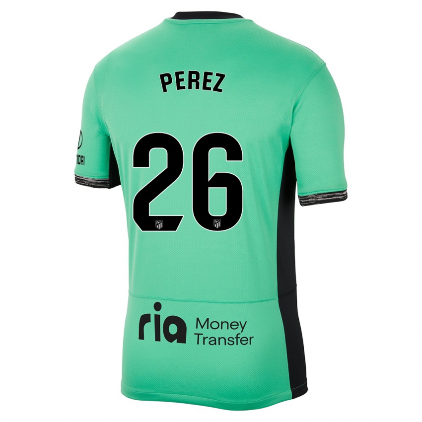 Niño Camiseta Xenia Perez #26 Primavera Verde Equipación Tercera 2023/24 La Camisa