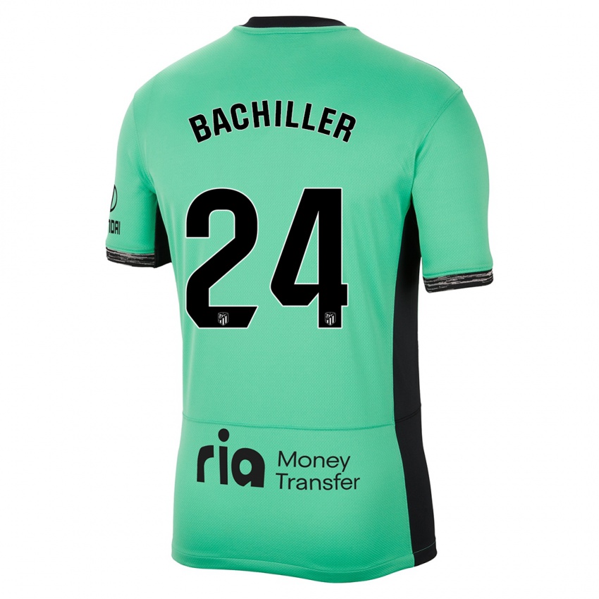 Niño Camiseta Iker Bachiller #24 Primavera Verde Equipación Tercera 2023/24 La Camisa