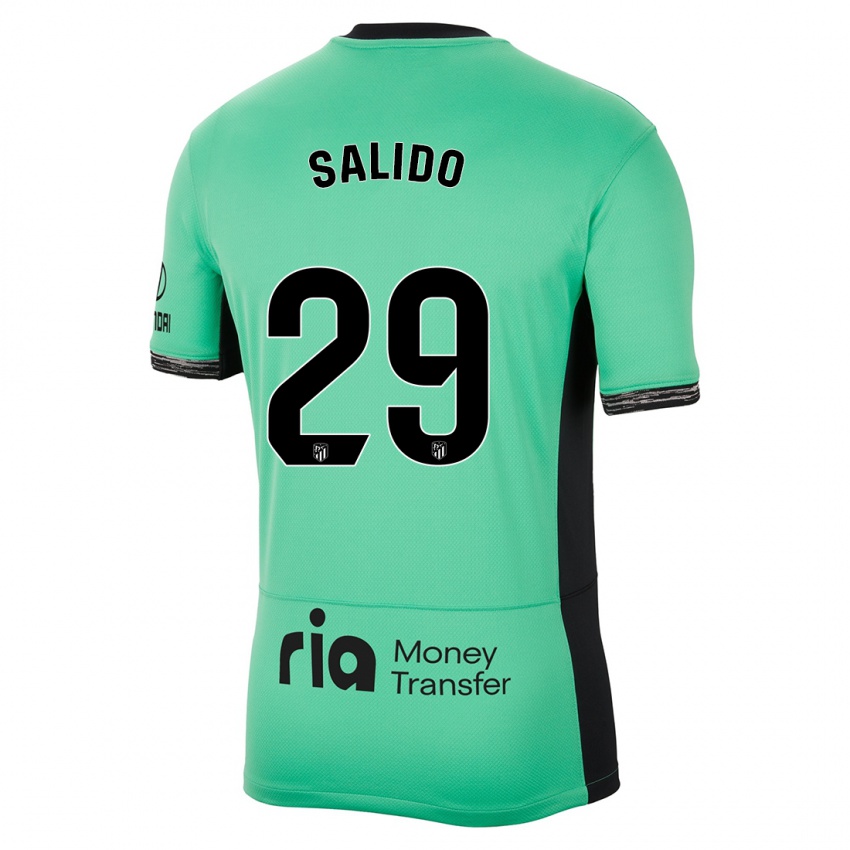 Niño Camiseta Alberto Salido #29 Primavera Verde Equipación Tercera 2023/24 La Camisa