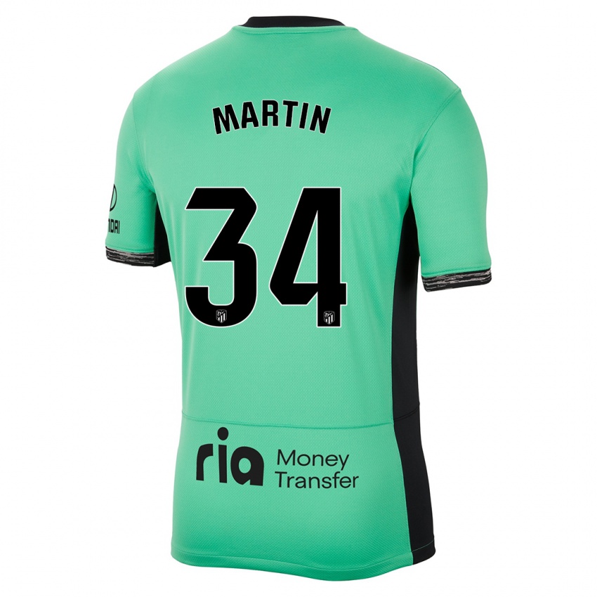 Niño Camiseta Carlos Martin #34 Primavera Verde Equipación Tercera 2023/24 La Camisa