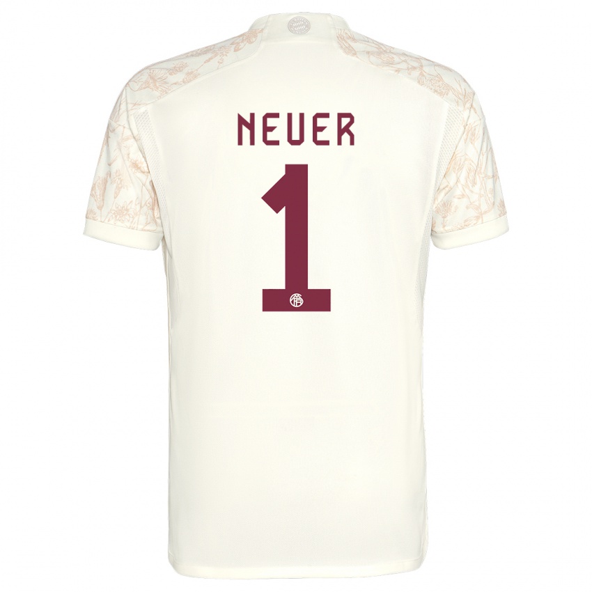 Niño Camiseta Manuel Neuer #1 Blanquecino Equipación Tercera 2023/24 La Camisa