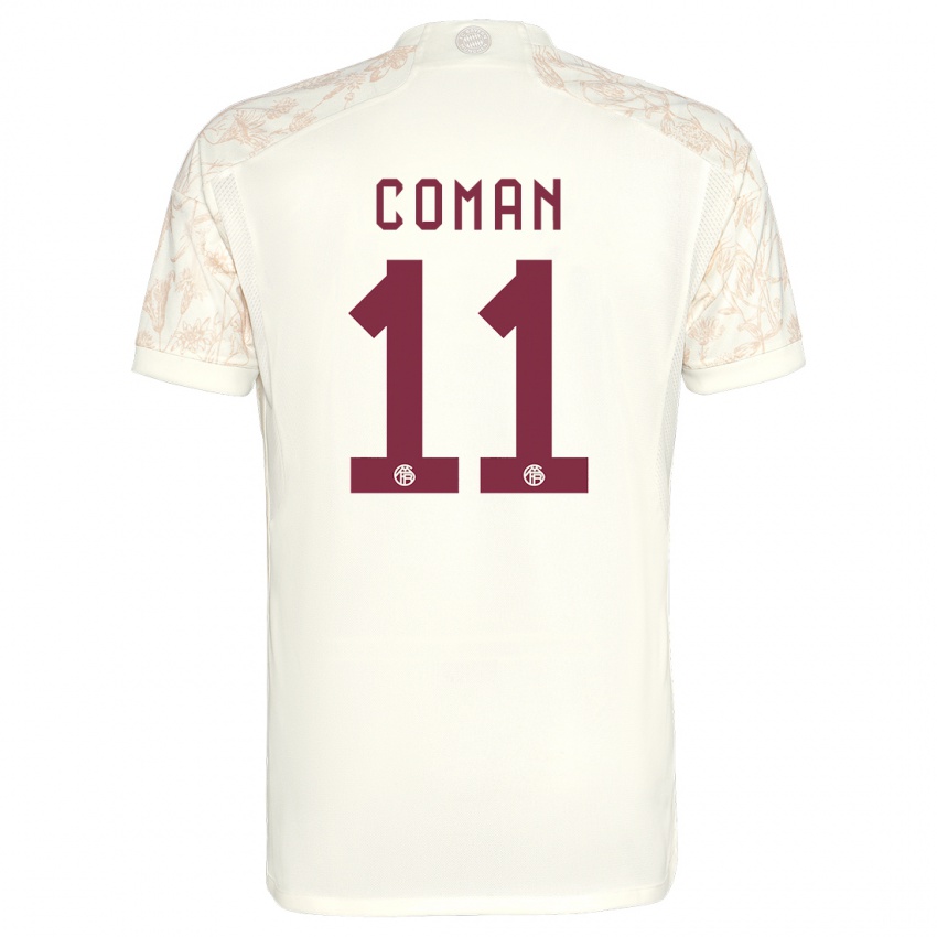 Niño Camiseta Kingsley Coman #11 Blanquecino Equipación Tercera 2023/24 La Camisa
