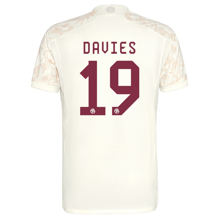 Niño Camiseta Alphonso Davies #19 Blanquecino Equipación Tercera 2023/24 La Camisa