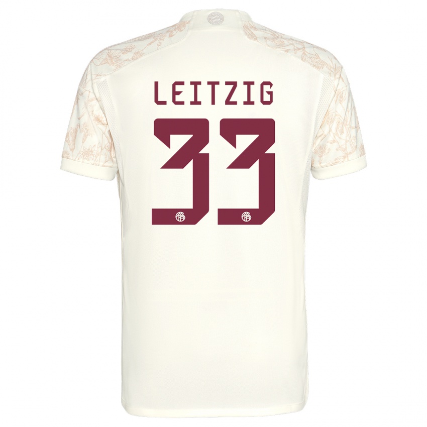 Niño Camiseta Janina Leitzig #33 Blanquecino Equipación Tercera 2023/24 La Camisa