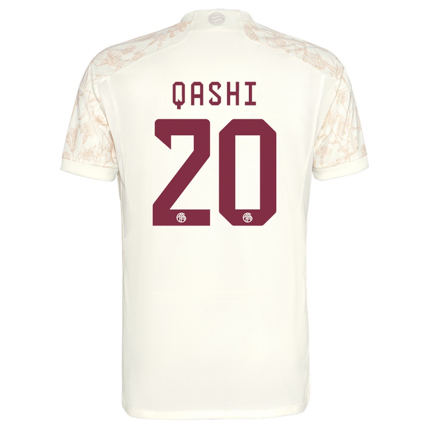Niño Camiseta Yousef Qashi #20 Blanquecino Equipación Tercera 2023/24 La Camisa