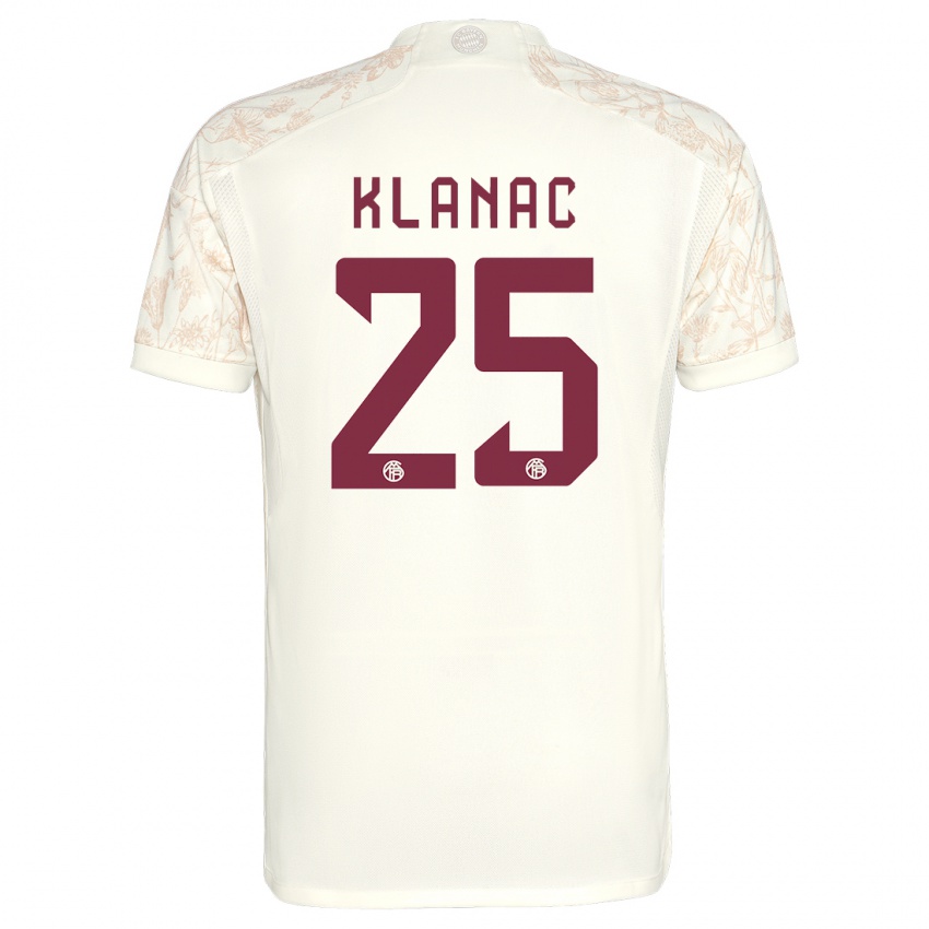 Niño Camiseta Luka Klanac #25 Blanquecino Equipación Tercera 2023/24 La Camisa