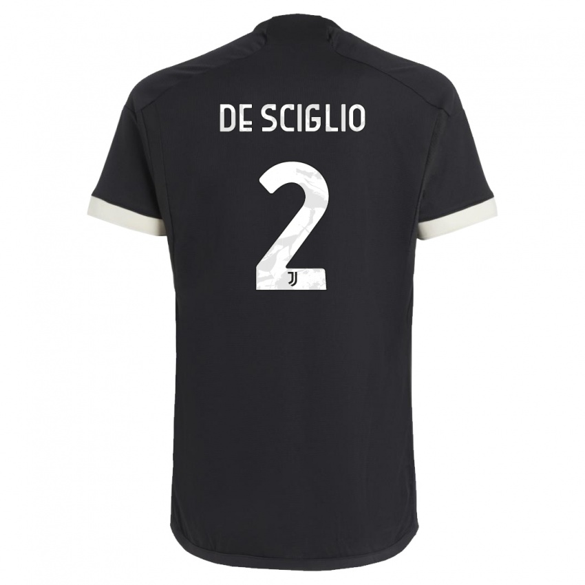 Niño Camiseta Mattia De Sciglio #2 Negro Equipación Tercera 2023/24 La Camisa