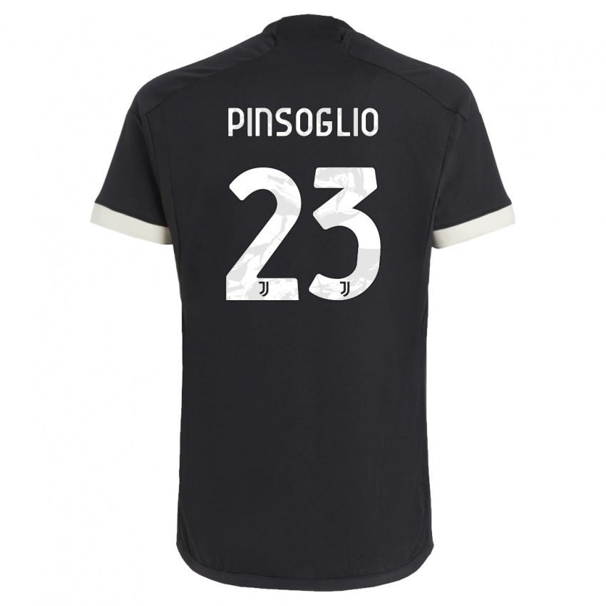 Niño Camiseta Carlo Pinsoglio #23 Negro Equipación Tercera 2023/24 La Camisa