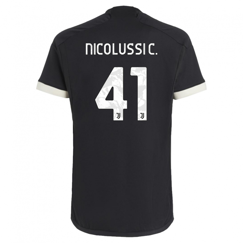 Niño Camiseta Hans Nicolussi Caviglia #41 Negro Equipación Tercera 2023/24 La Camisa