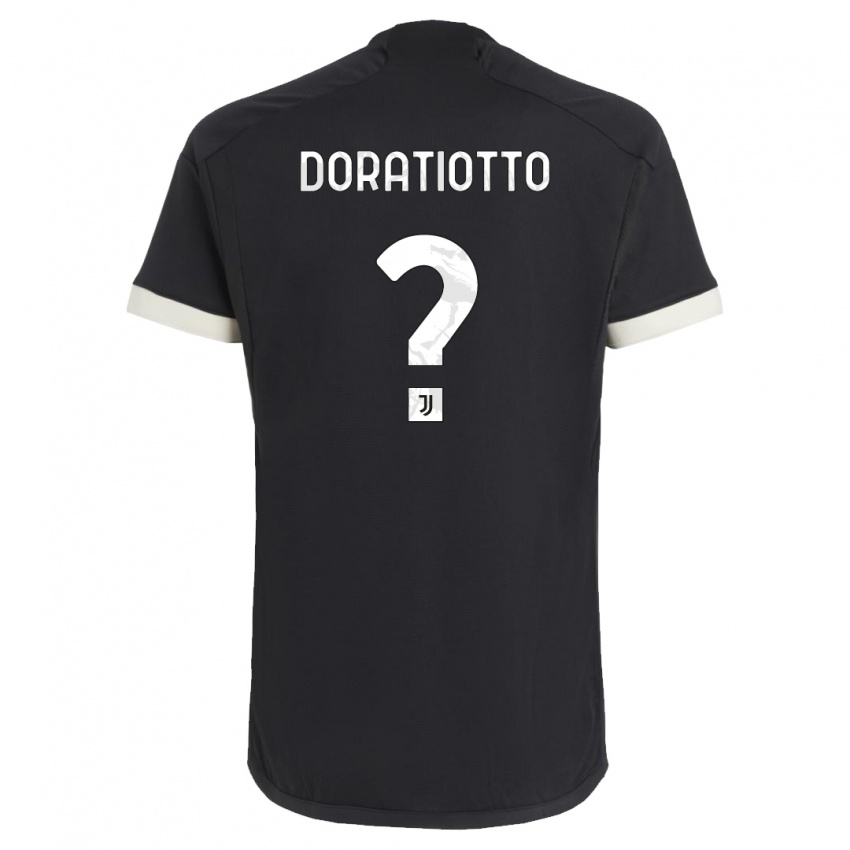Niño Camiseta Giulio Doratiotto #0 Negro Equipación Tercera 2023/24 La Camisa