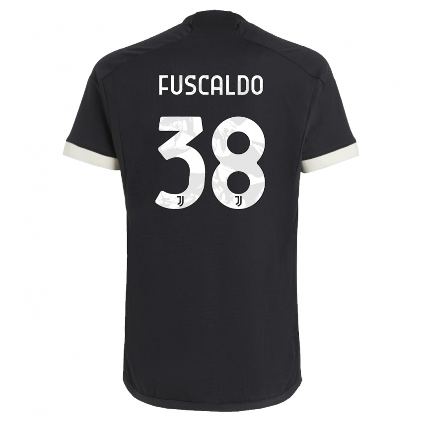 Niño Camiseta Matteo Fuscaldo #38 Negro Equipación Tercera 2023/24 La Camisa
