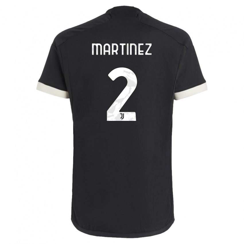 Niño Camiseta Bruno Martinez #2 Negro Equipación Tercera 2023/24 La Camisa