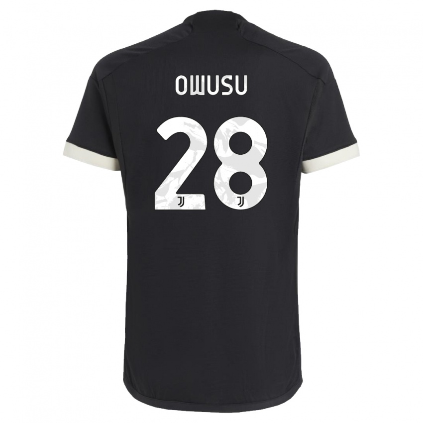 Niño Camiseta Augusto Owusu #28 Negro Equipación Tercera 2023/24 La Camisa