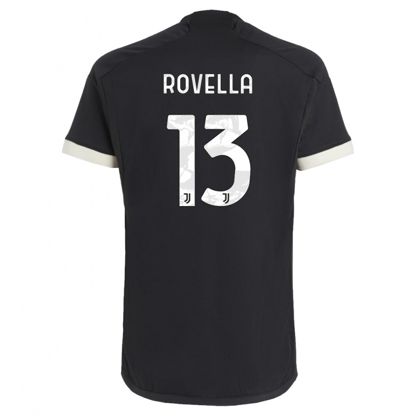 Niño Camiseta Nicolo Rovella #13 Negro Equipación Tercera 2023/24 La Camisa