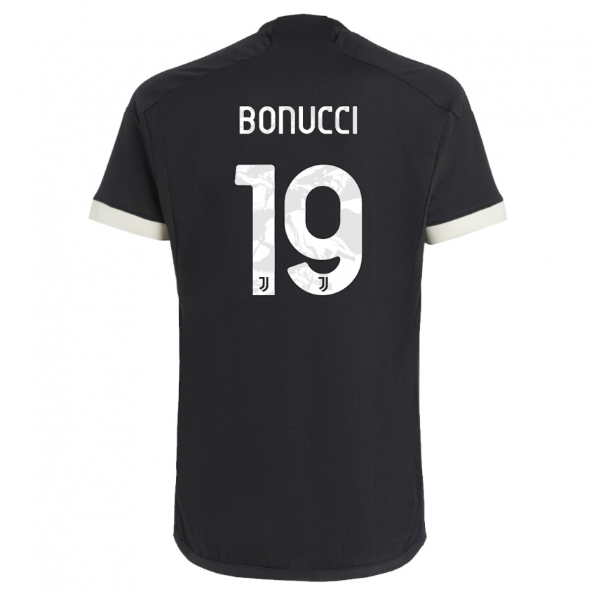 Niño Camiseta Leonardo Bonucci #19 Negro Equipación Tercera 2023/24 La Camisa