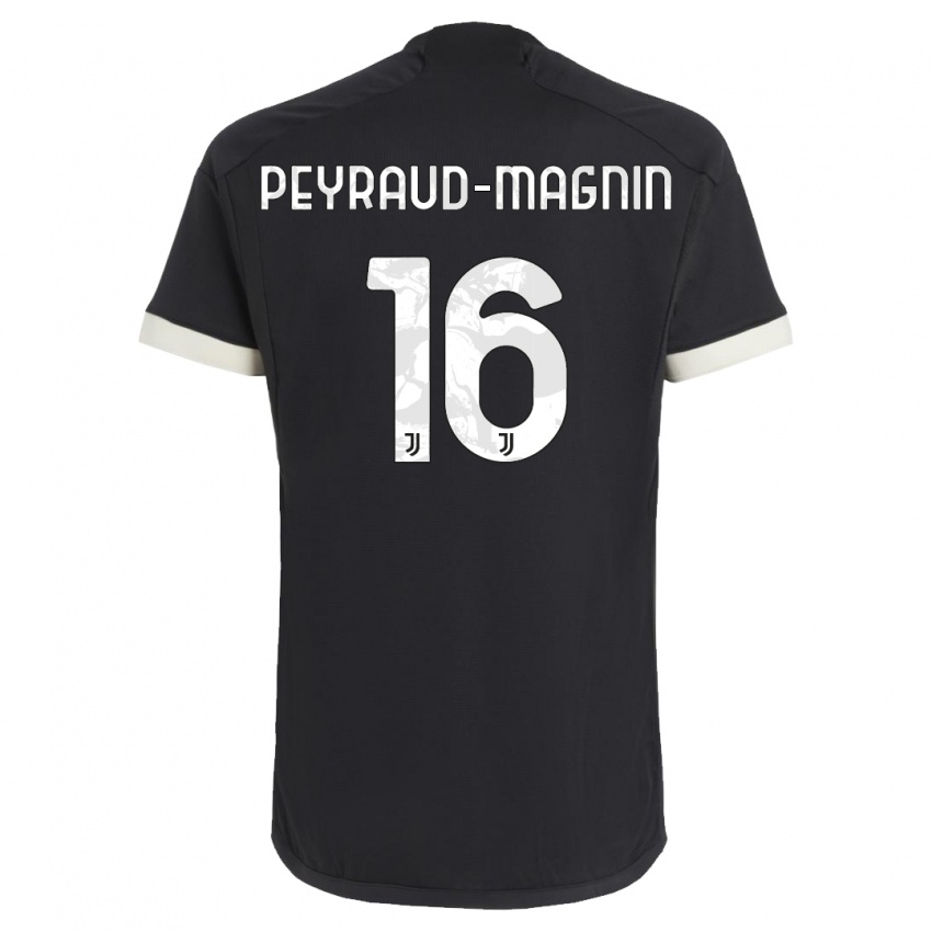 Niño Camiseta Pauline Peyraud-Magnin #16 Negro Equipación Tercera 2023/24 La Camisa