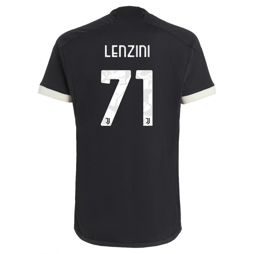 Niño Camiseta Martina Lenzini #71 Negro Equipación Tercera 2023/24 La Camisa