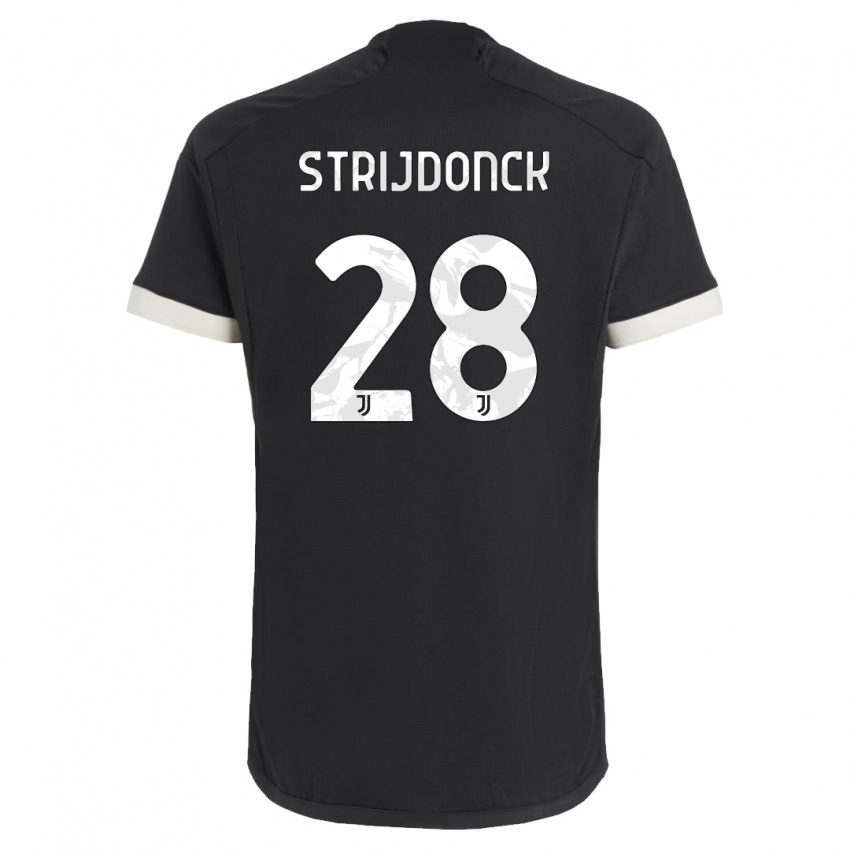 Niño Camiseta Bayron Strijdonck #28 Negro Equipación Tercera 2023/24 La Camisa