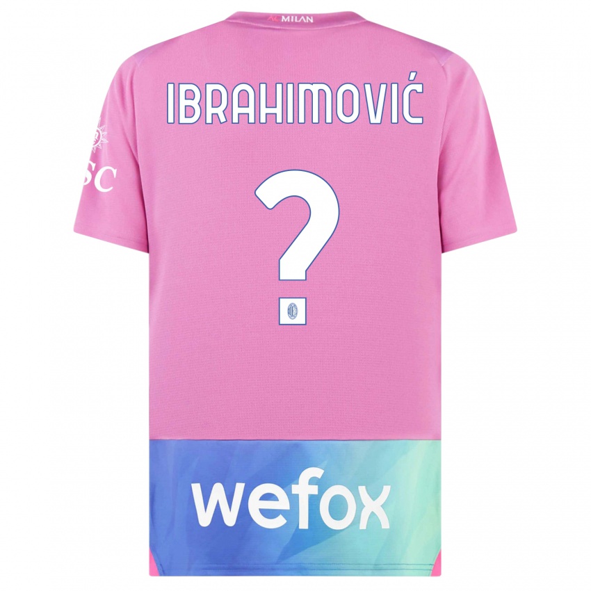 Niño Camiseta Maximilian Ibrahimović #0 Rosado Morado Equipación Tercera 2023/24 La Camisa