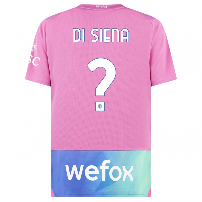 Niño Camiseta Andrea Di Siena #0 Rosado Morado Equipación Tercera 2023/24 La Camisa