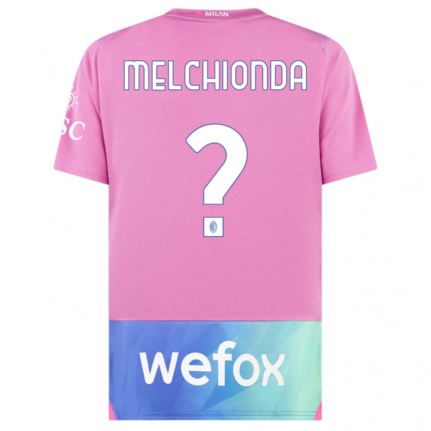 Niño Camiseta Marco Melchionda #0 Rosado Morado Equipación Tercera 2023/24 La Camisa
