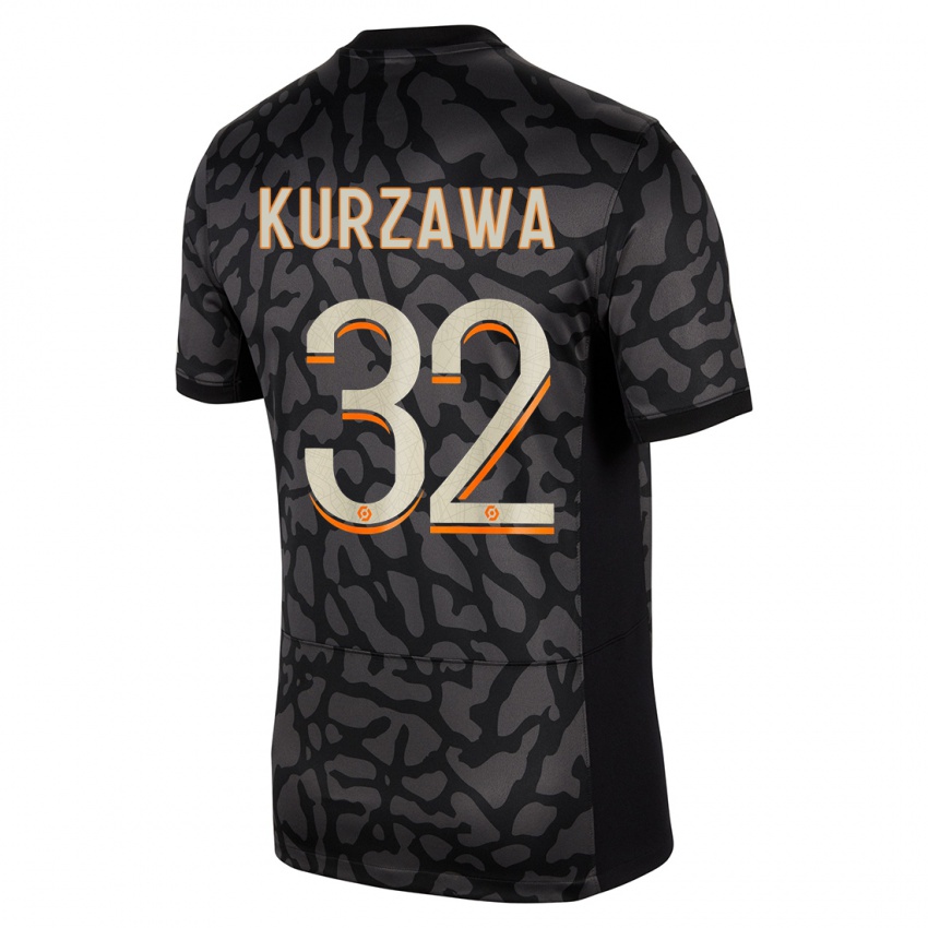 Niño Camiseta Layvin Kurzawa #32 Negro Equipación Tercera 2023/24 La Camisa