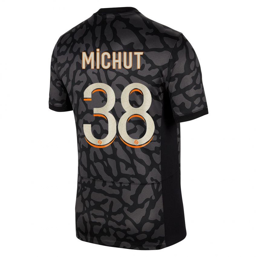 Niño Camiseta Edouard Michut #38 Negro Equipación Tercera 2023/24 La Camisa