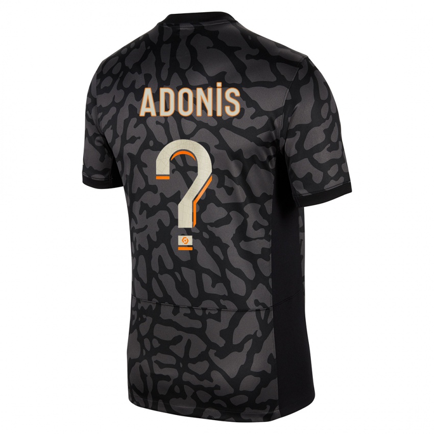Niño Camiseta Erwan Adonis #0 Negro Equipación Tercera 2023/24 La Camisa