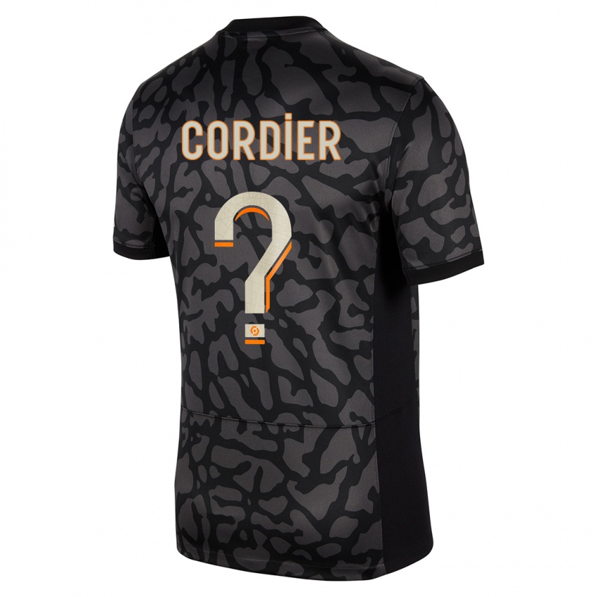 Niño Camiseta Thomas Cordier #0 Negro Equipación Tercera 2023/24 La Camisa