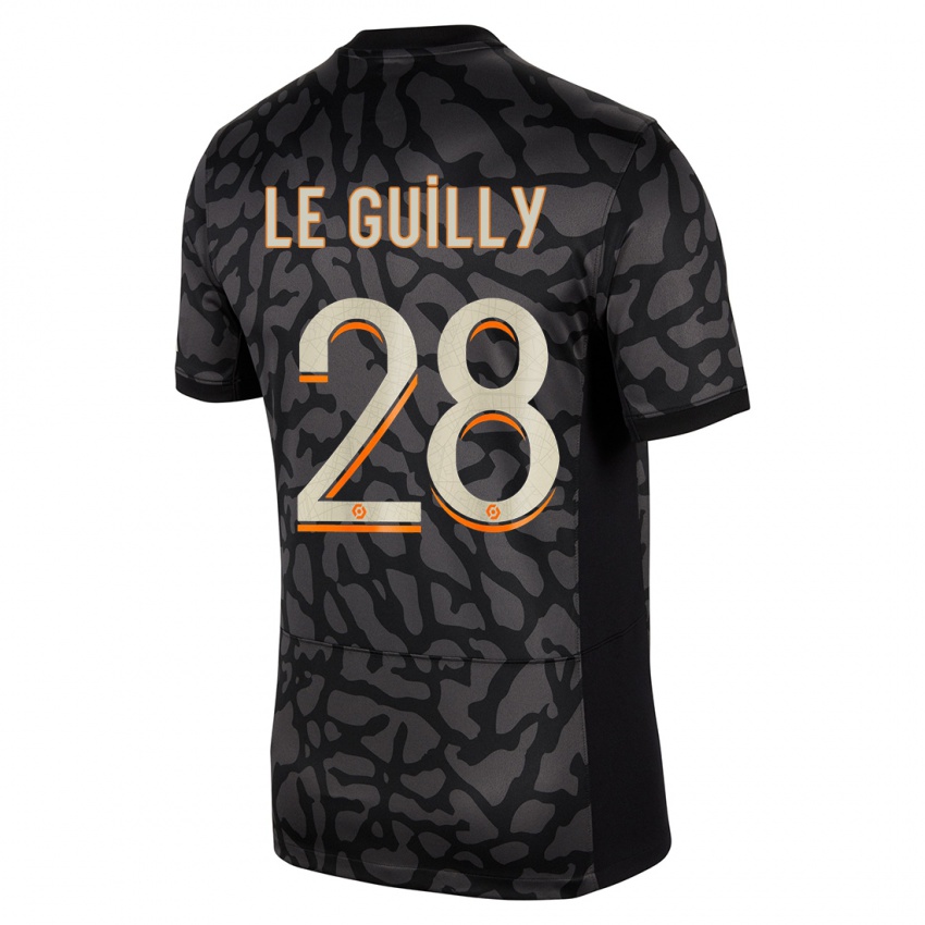 Niño Camiseta Jade Le Guilly #28 Negro Equipación Tercera 2023/24 La Camisa