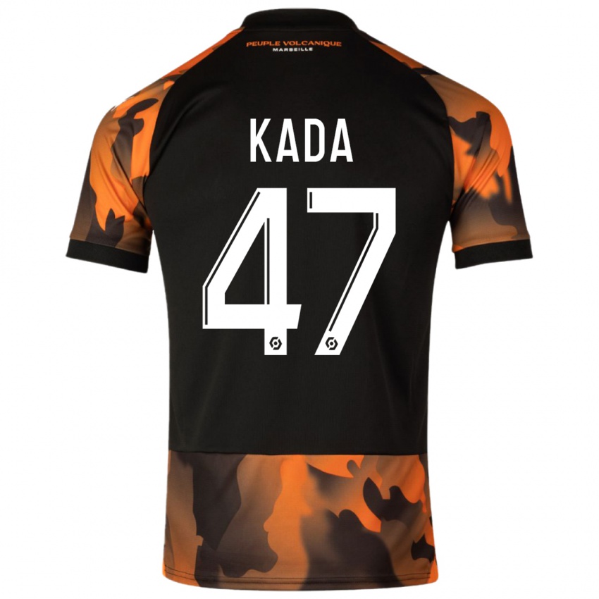 Niño Camiseta Joakim Kada #47 Negro Naranja Equipación Tercera 2023/24 La Camisa