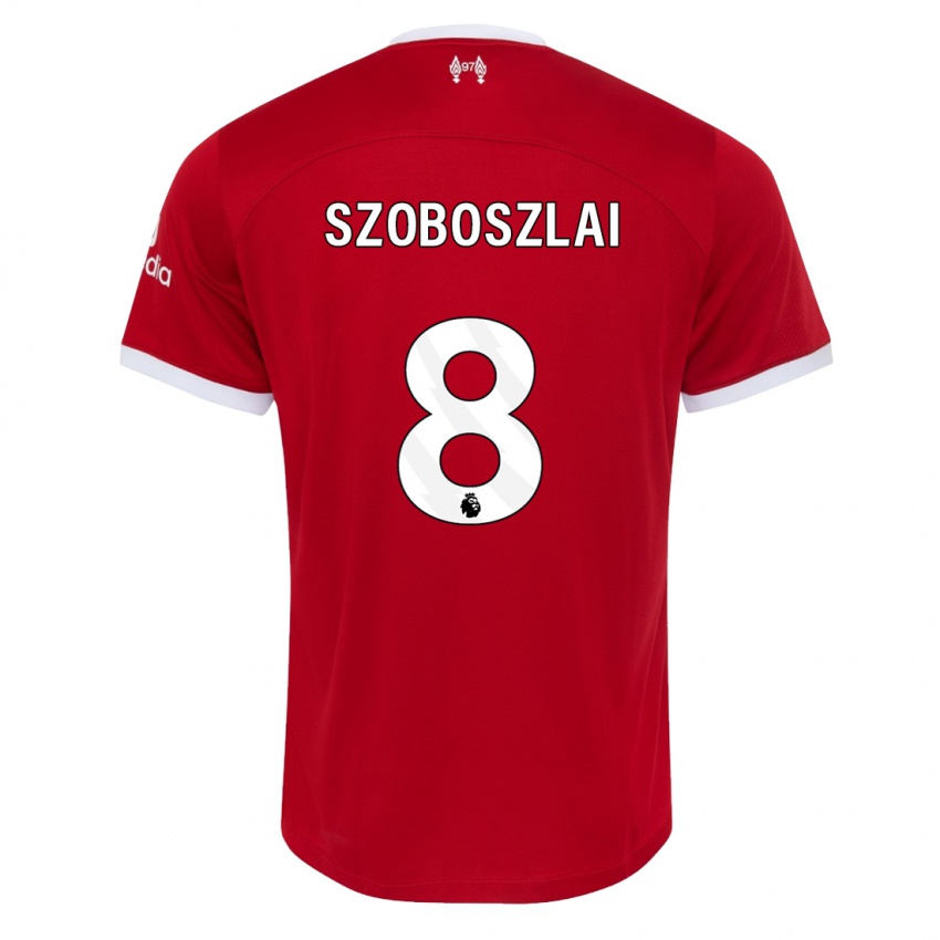 Hombre Camiseta Dominik Szoboszlai #8 Rojo 1ª Equipación 2023/24 La Camisa