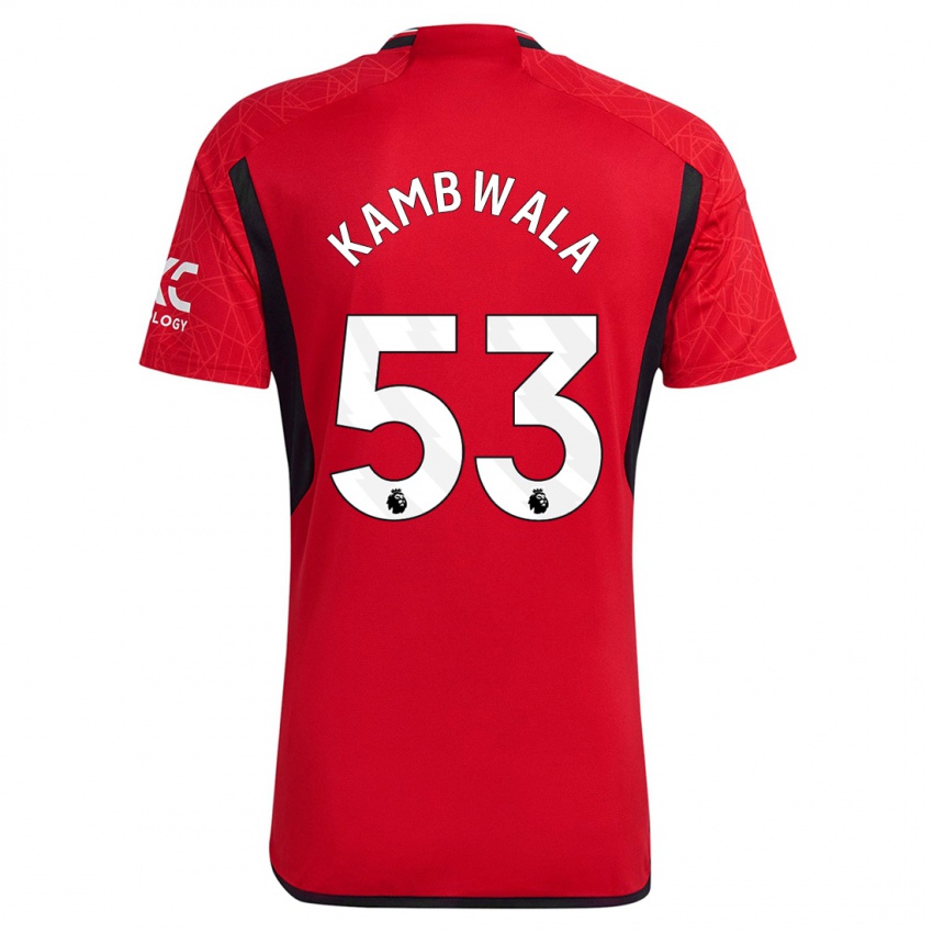 Hombre Camiseta Willy Kambwala #53 Rojo 1ª Equipación 2023/24 La Camisa