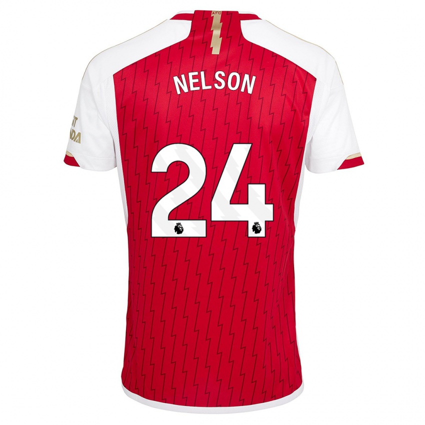 Hombre Camiseta Reiss Nelson #24 Rojo 1ª Equipación 2023/24 La Camisa