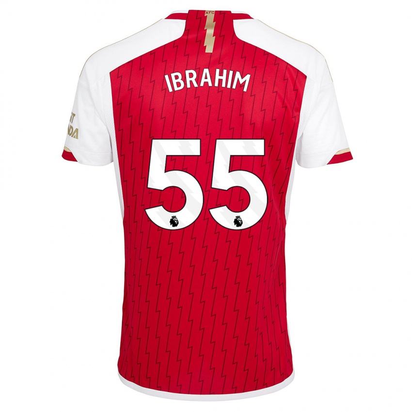 Hombre Camiseta Bradley Ibrahim #55 Rojo 1ª Equipación 2023/24 La Camisa