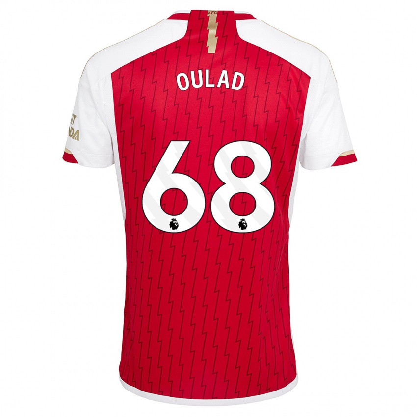Hombre Camiseta Salah-Eddine Oulad M'hand #68 Rojo 1ª Equipación 2023/24 La Camisa